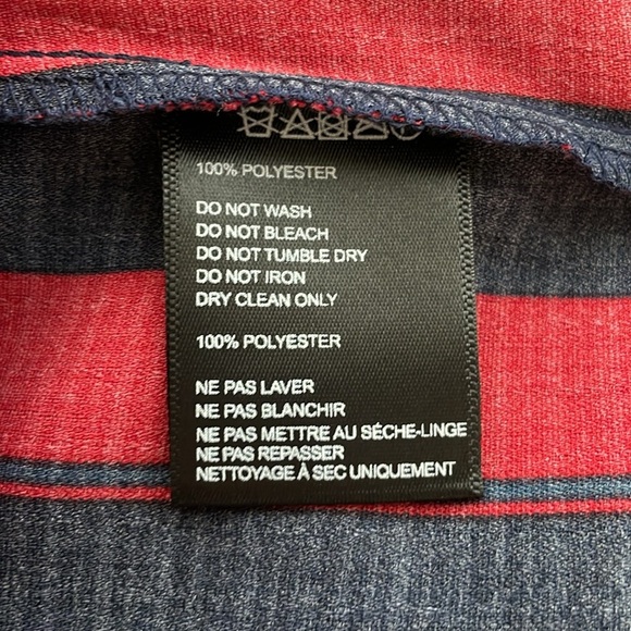 Urban Outfitters Longline Navy and Red Striped Surplice Blouse. Size Small. NWT - Picture 12 of 16